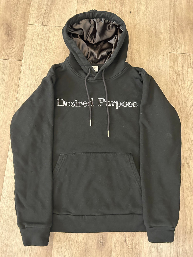 Black Satin Lined Hoodie