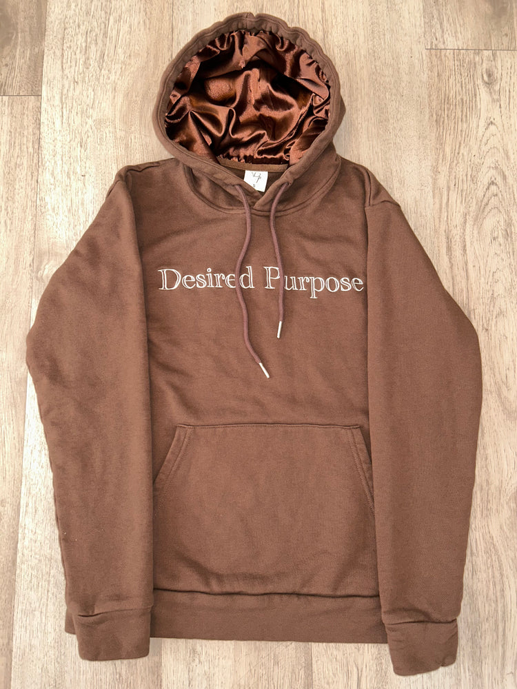 Brown Satin Lined Hoodie